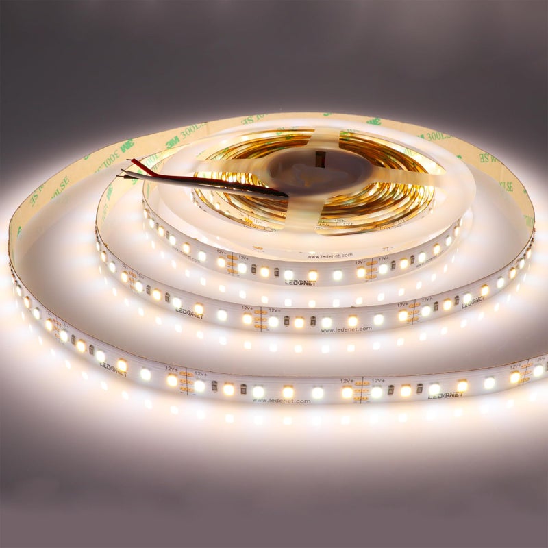 LEDENET Super Bright CCT Tunable White LED Strip Lights 16.4ft DC 12V 600LEDs 2800K-6500K Bi-Colored Temperature Dual White Adjustable Flexible LED Tape Light Non-Waterproof for Bedroom - Image 1